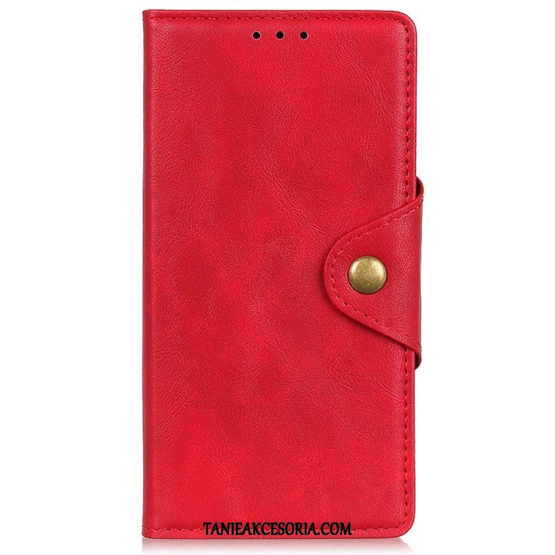 Etui Folio do OnePlus Nord CE 2 Lite 5G Stylowy Skórzany Guzik