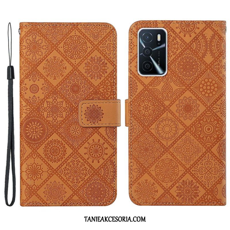 Etui Folio do Oppo A16 / A16s Wzór Gobelinu