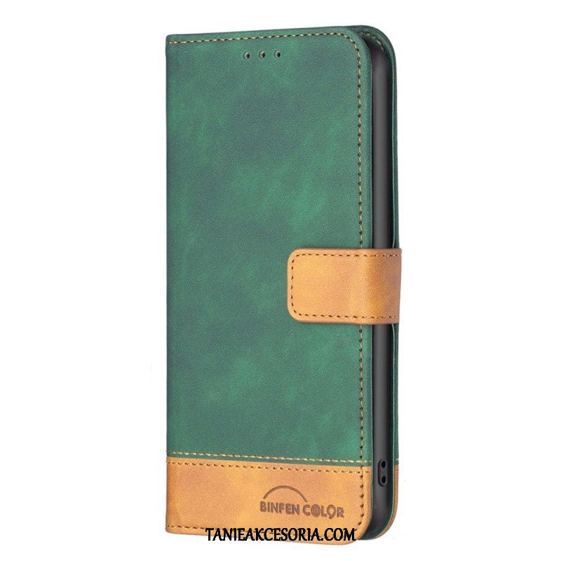 Etui Folio do Oppo A54 5G / A74 5G Dwukolorowy Kolor Binfena