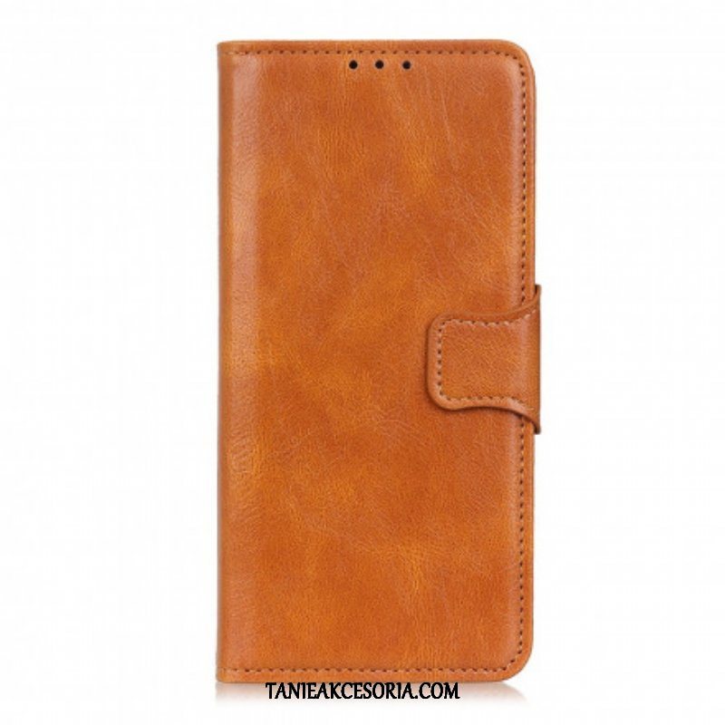 Etui Folio do Oppo A54 5G / A74 5G Dwustronne Zapięcie Z Efektem Skóry