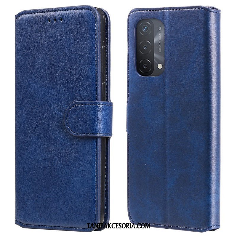 Etui Folio do Oppo A54 5G / A74 5G Efekt Skóry