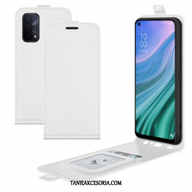 Etui Folio do Oppo A54 5G / A74 5G Skórzany Futerał Pionowa Klapa Z Efektem Skóry