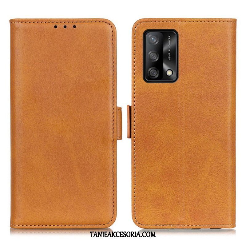 Etui Folio do Oppo A74 4G Skórzany Futerał Podwójna Klapa