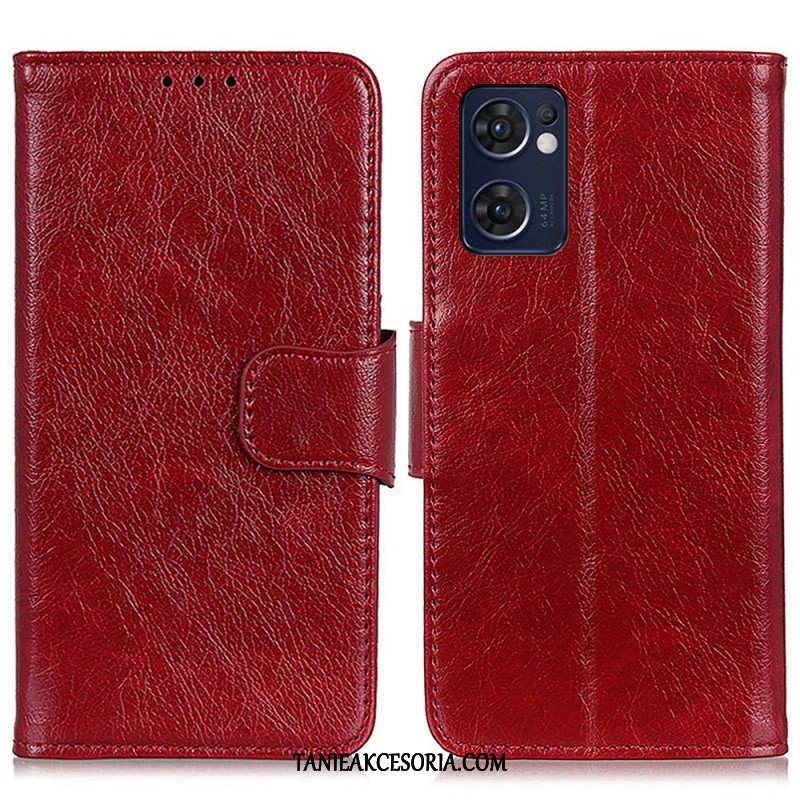 Etui Folio do Oppo Find X5 Lite Dwoina Skóry Nappa