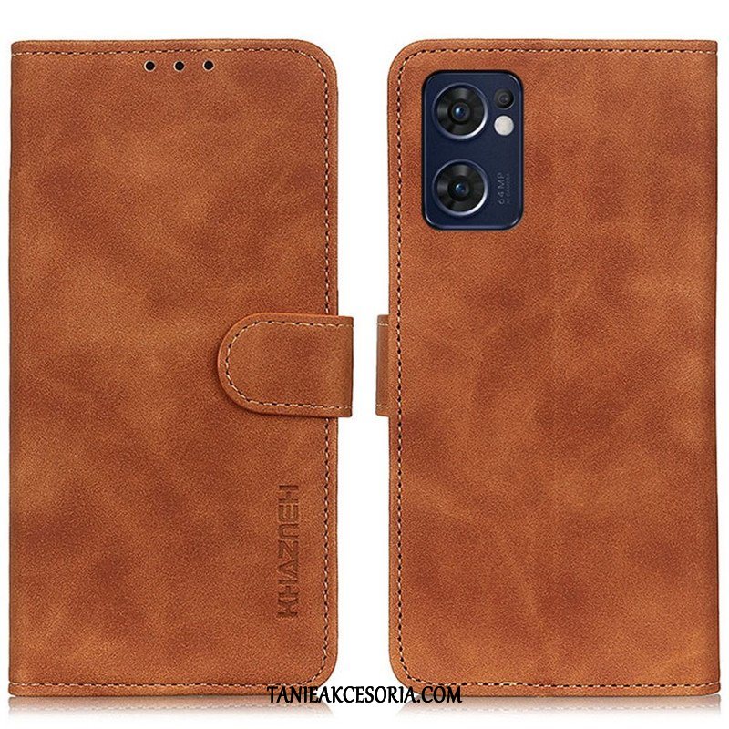 Etui Folio do Oppo Find X5 Lite Khazneh Efekt Skóry W Stylu Vintage