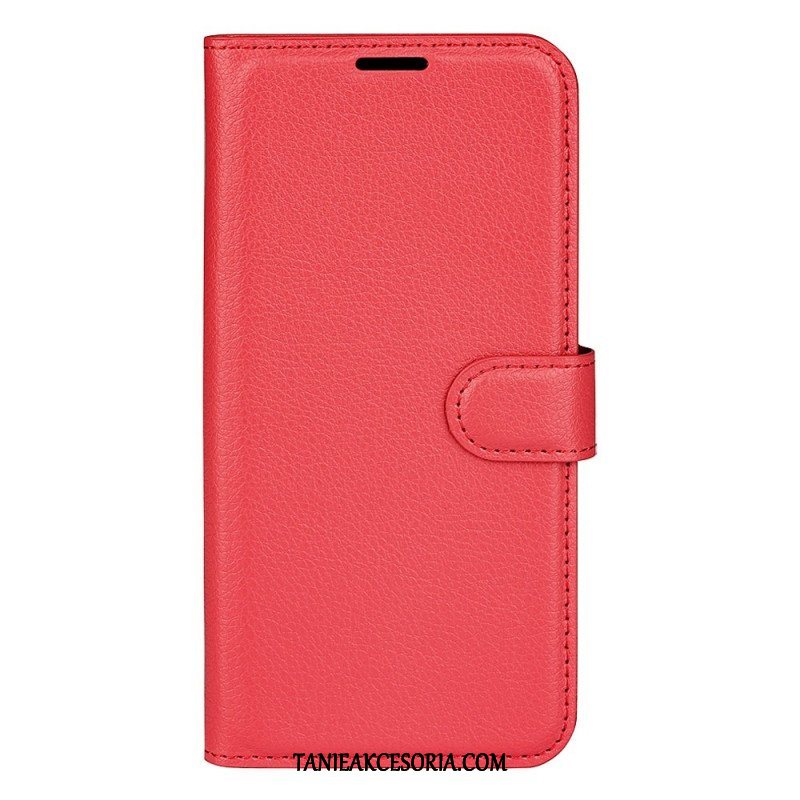 Etui Folio do Oppo Find X5 Lite Klasyczna Sztuczna Skóra Liczi