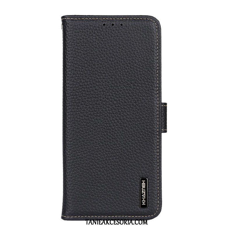 Etui Folio do Oppo Find X5 Lite Oryginalna Skóra Khazneh Litchi