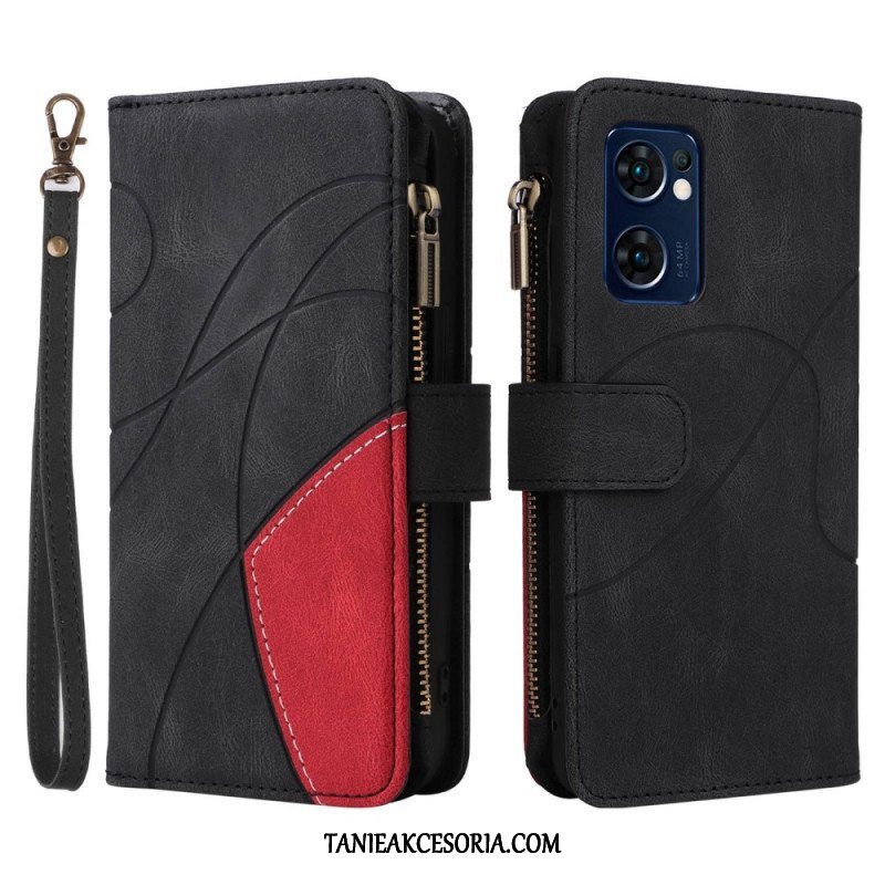 Etui Folio do Oppo Find X5 Lite Wielofunkcyjny Dwukolorowy