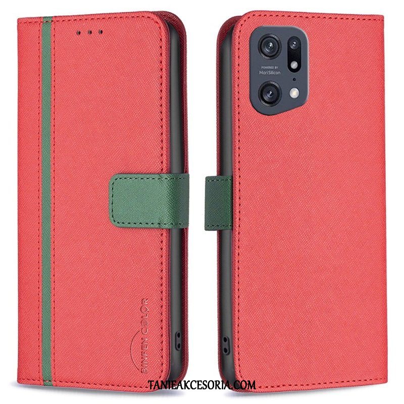 Etui Folio do Oppo Find X5 Pro Tetxuré Binfen Color Ze Sztucznej Skóry