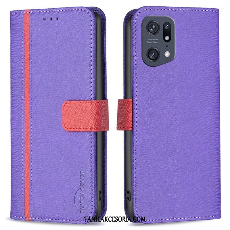 Etui Folio do Oppo Find X5 Pro Tetxuré Binfen Color Ze Sztucznej Skóry