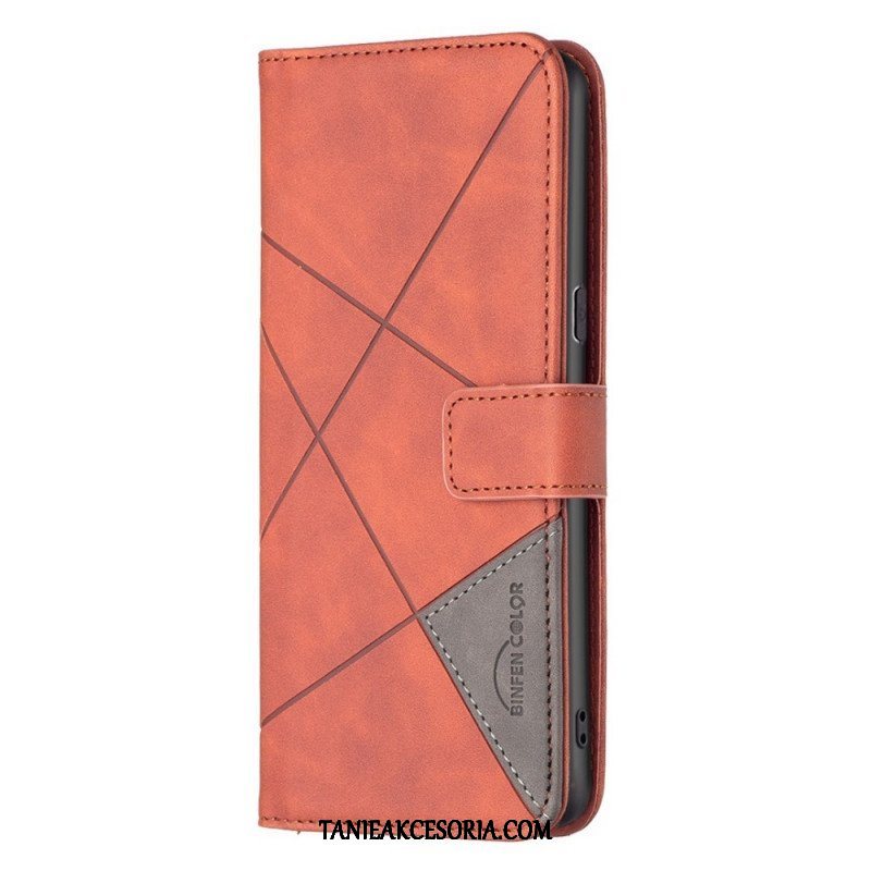 Etui Folio do Oppo Reno 7 Binfen Color Skórzana Stylizacja