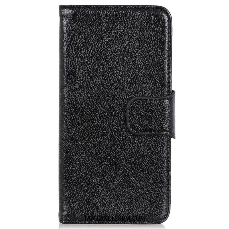 Etui Folio do Oppo Reno 7 Dwoina Skóry Nappa