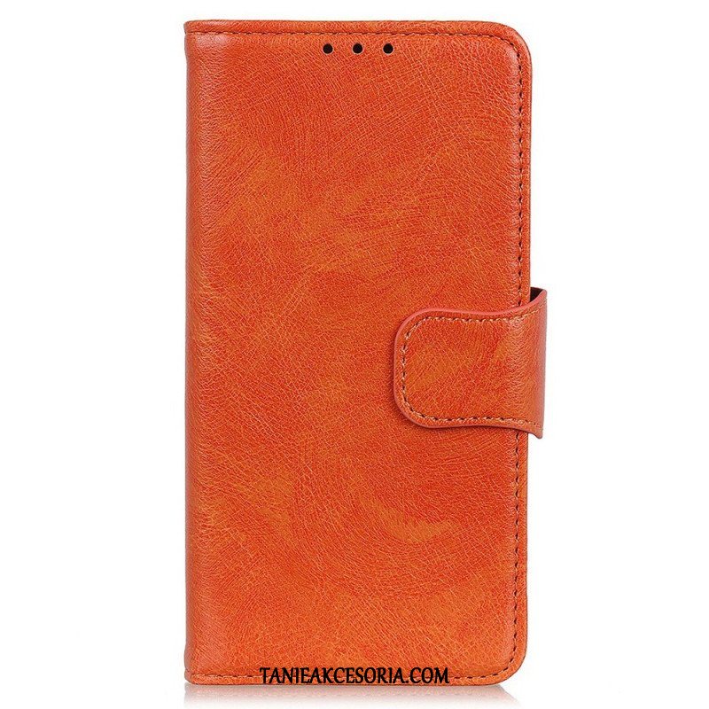 Etui Folio do Oppo Reno 7 Dwoina Skóry Nappa