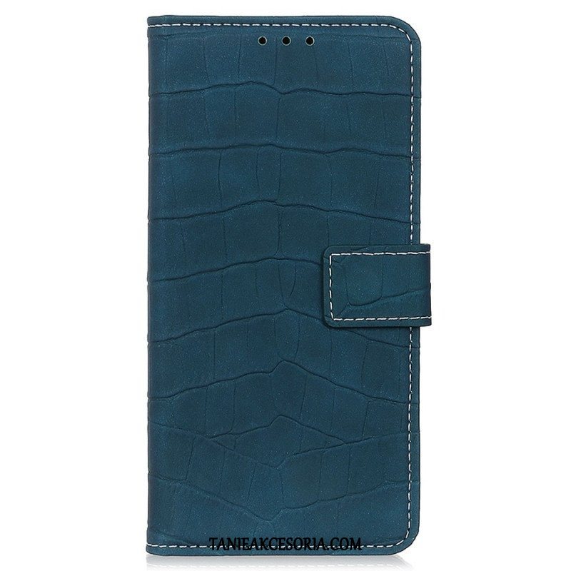 Etui Folio do Oppo Reno 7 Styl Skóry Krokodyla