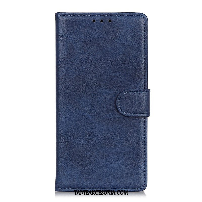 Etui Folio do Oppo Reno 8 Lite Styl Matowej Skóry