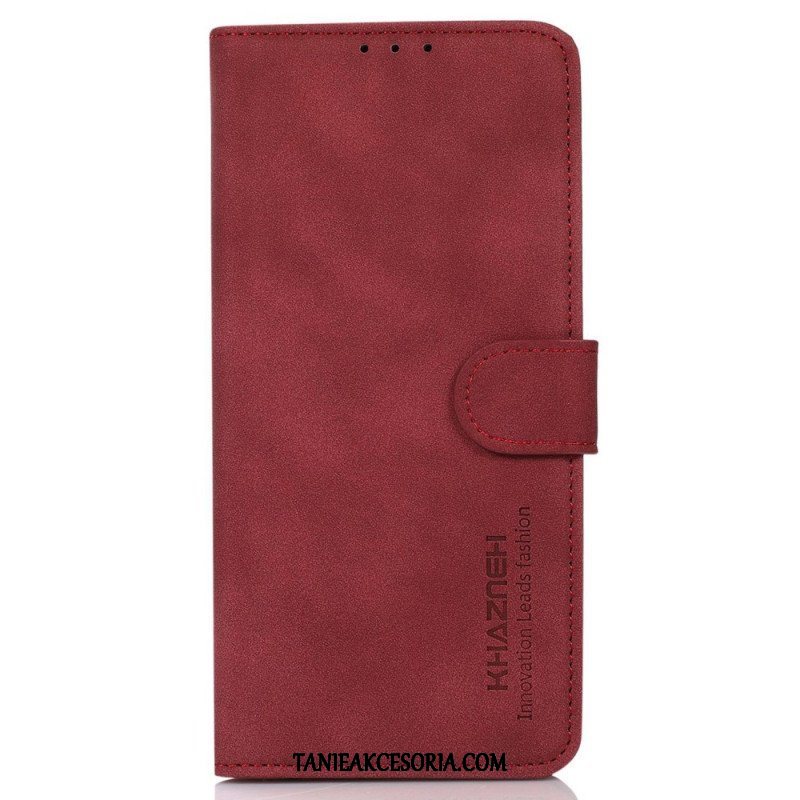 Etui Folio do Oppo Reno 8 Modny Efekt Skóry Khazneh