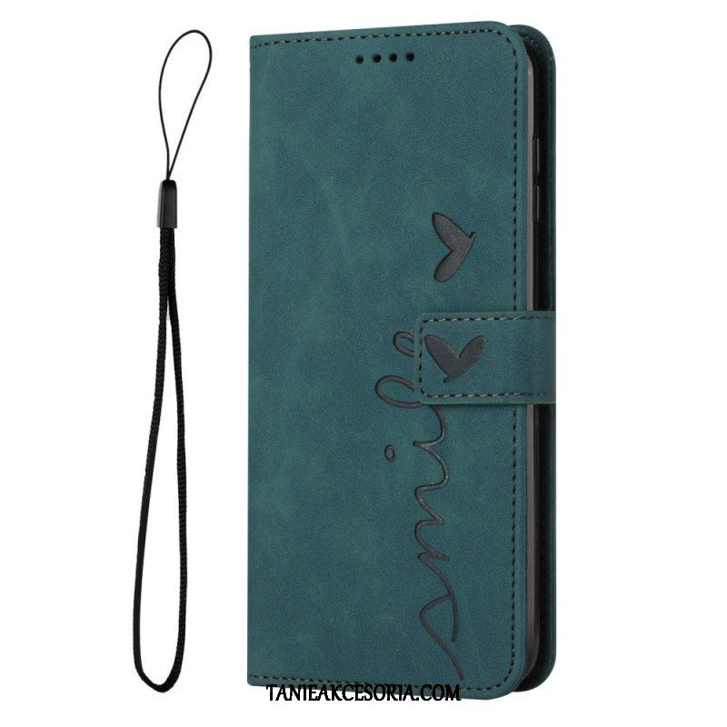 Etui Folio do Oppo Reno 8 Uśmiech Ze Smyczą