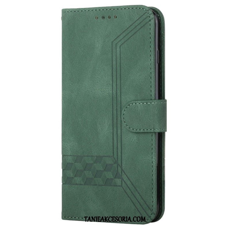 Etui Folio do Poco M4 Pro 5G Diamentowe Linie I Tekstura