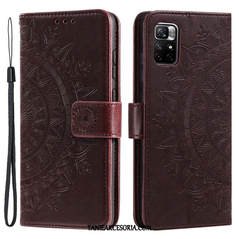 Etui Folio do Poco M4 Pro 5G Mandala Słońca