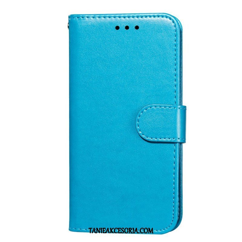 Etui Folio do Poco M4 Pro 5G z Łańcuch Solid Color Series Strappy