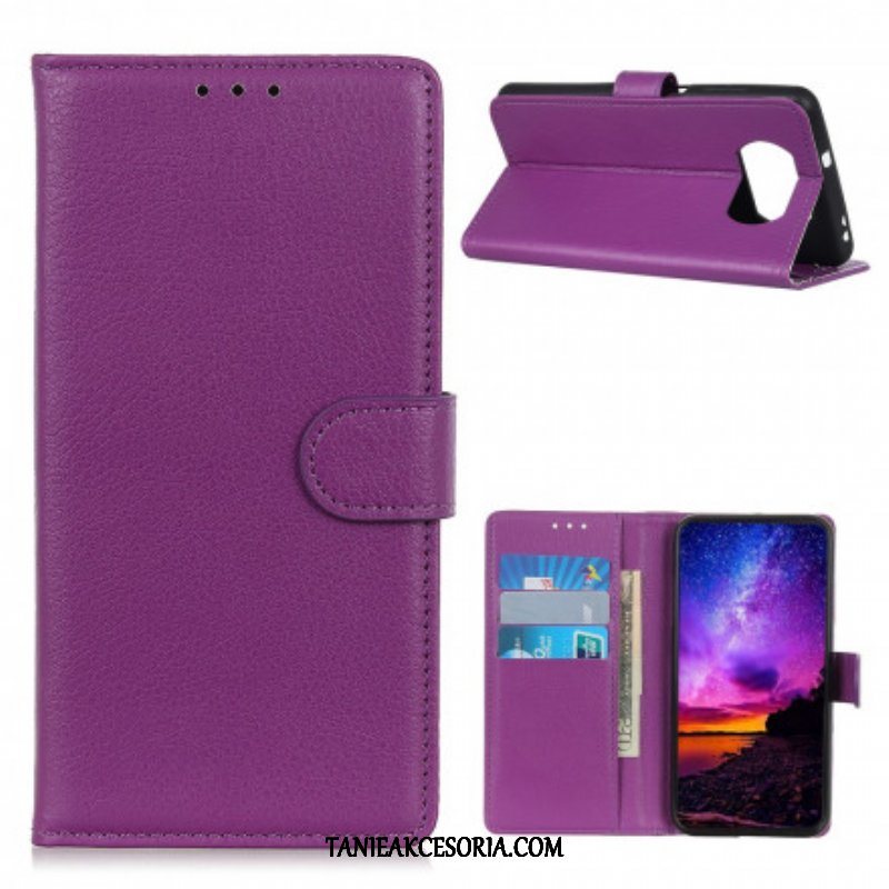 Etui Folio do Poco X3 / X3 Pro / X3 NFC Sztuczna Skóra Liczi