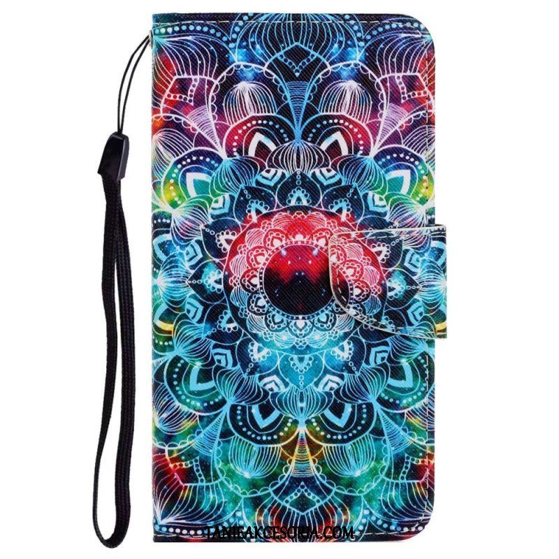 Etui Folio do Poco X4 Pro 5G z Łańcuch Paskowata Mandala