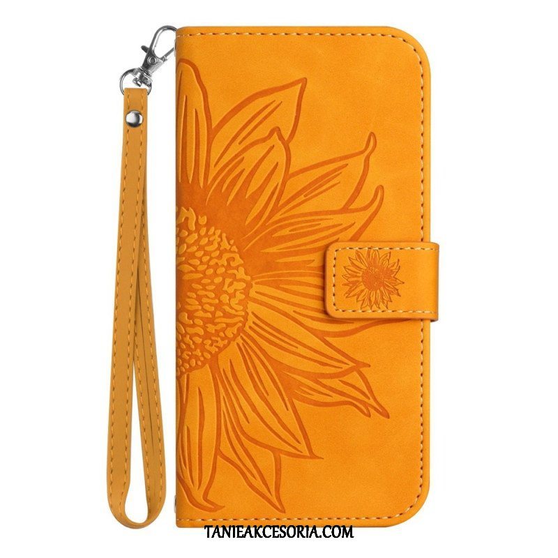 Etui Folio do Poco X5 5G Kwiat Z Smyczem