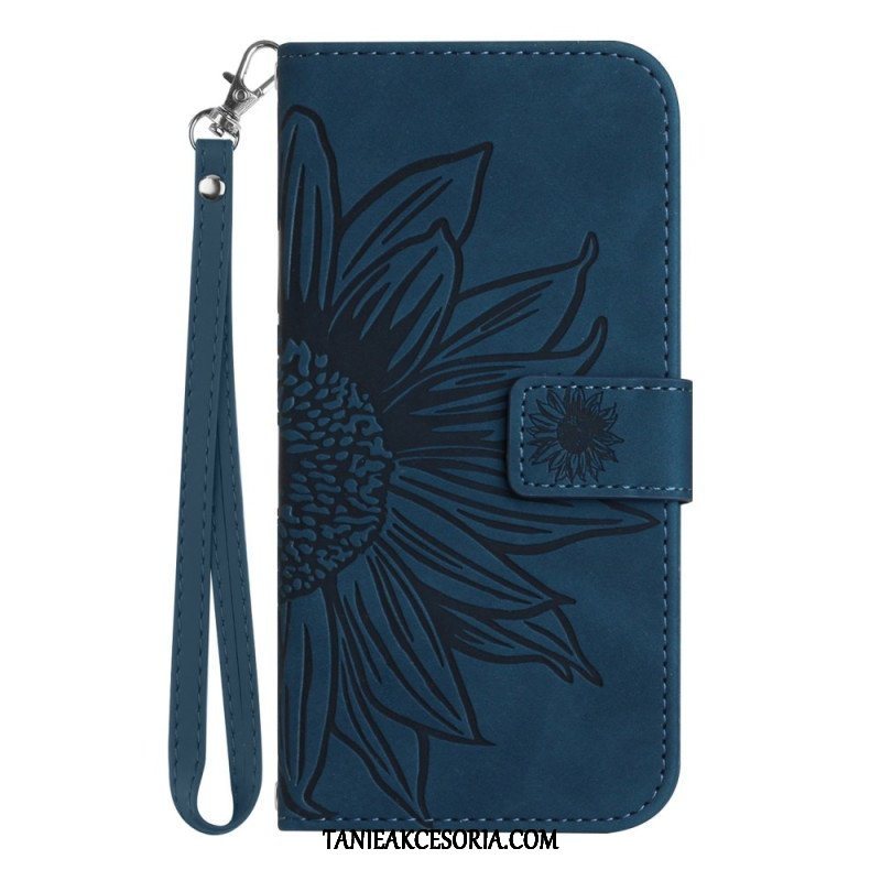 Etui Folio do Poco X5 5G Kwiat Z Smyczem