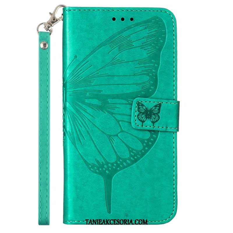 Etui Folio do Poco X5 5G Kwiatowy Motyl