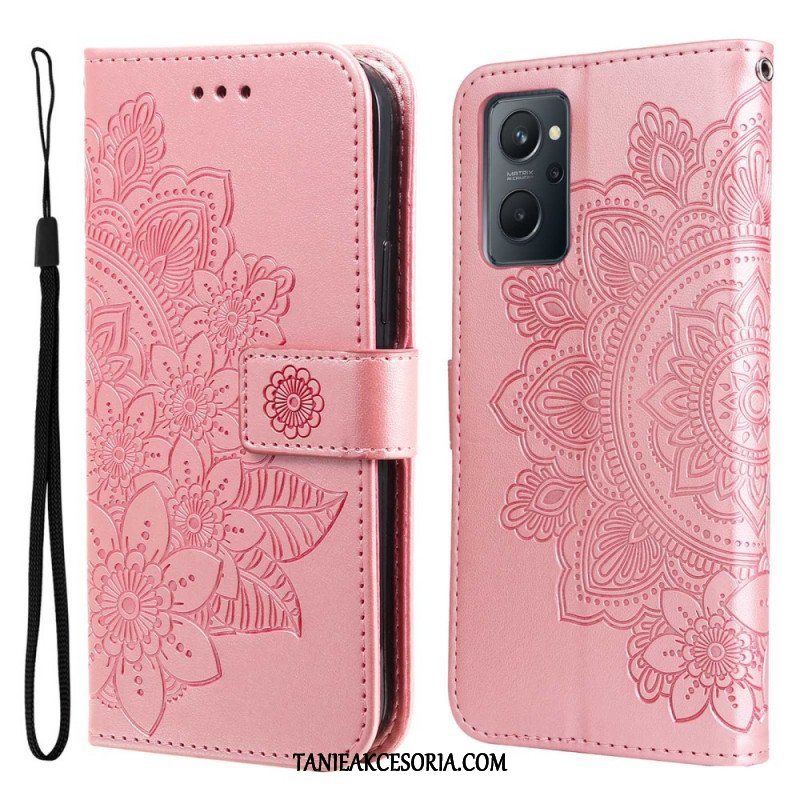 Etui Folio do Realme 9i Kwiaty Mandali