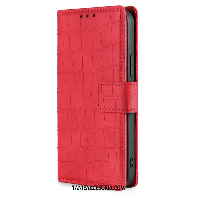 Etui Folio do Realme GT2 Pro Efekt Skóry Krokodyla