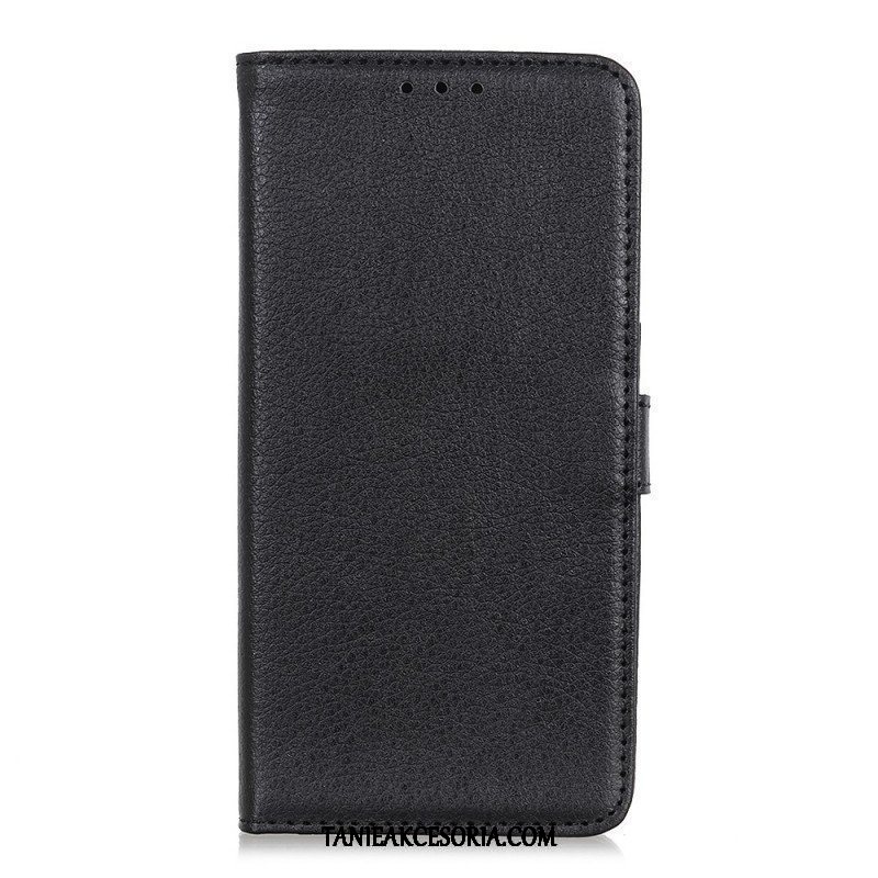 Etui Folio do Samsung Galaxy A13 5G / A04s Wysokiej Jakości Sztuczna Skóra Liczi