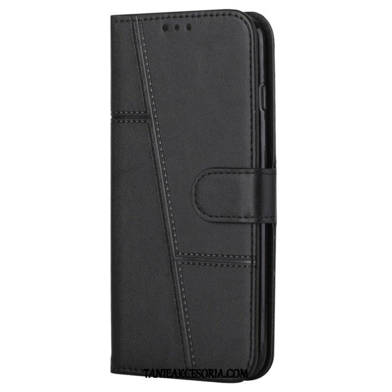 Etui Folio do Samsung Galaxy A13 5G / A04s z Łańcuch Pasek Z Efektem Skóry Ekologicznej