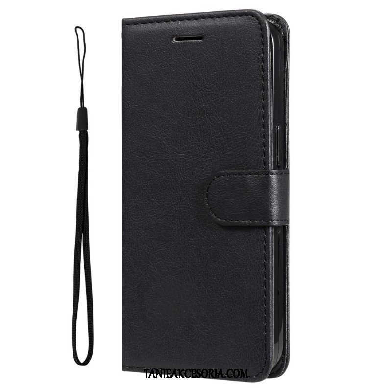 Etui Folio do Samsung Galaxy A13 5G / A04s z Łańcuch Solid Color Series Strappy