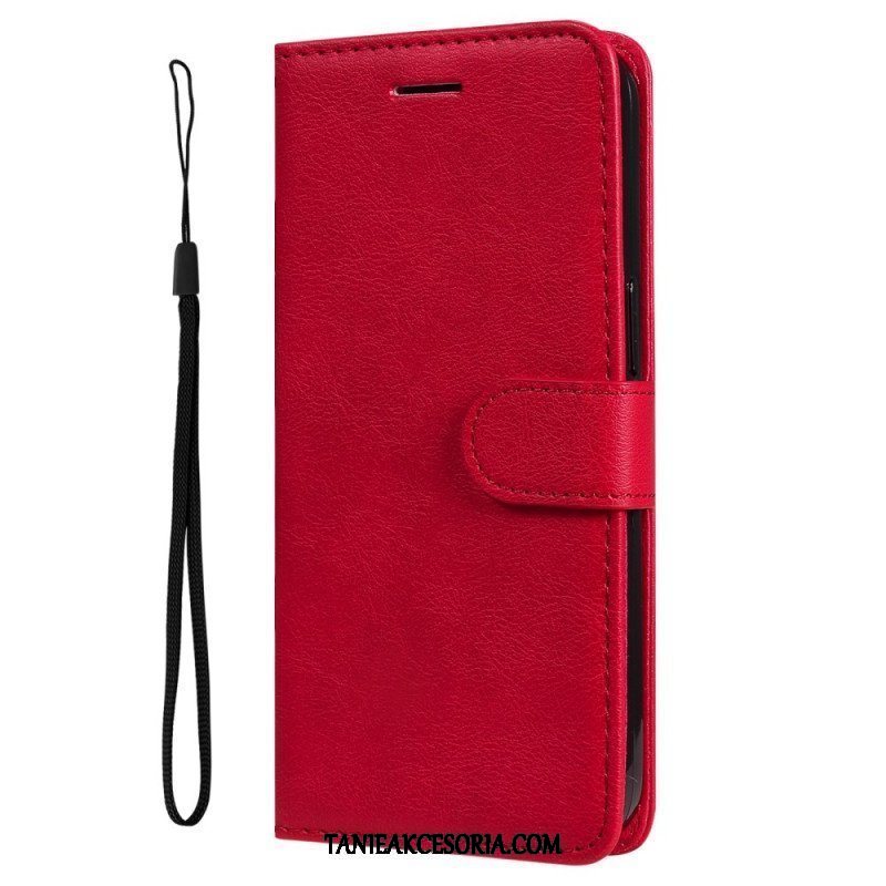 Etui Folio do Samsung Galaxy A13 5G / A04s z Łańcuch Solid Color Series Strappy