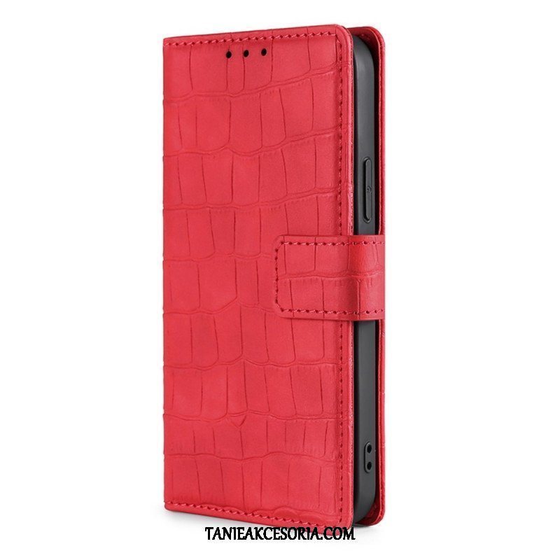 Etui Folio do Samsung Galaxy A13 Efekt Skóry Krokodyla