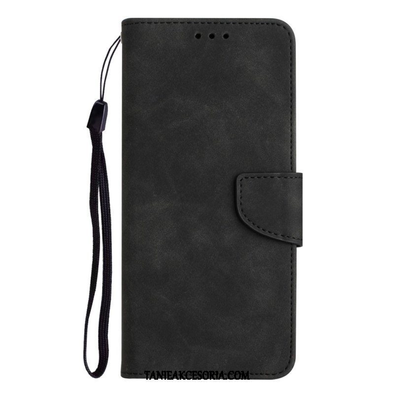 Etui Folio do Samsung Galaxy A13 z Łańcuch Styl Vintage Z Paskami