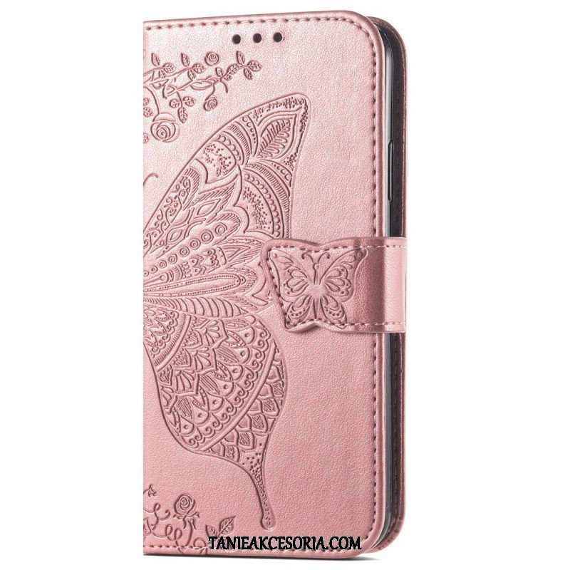 Etui Folio do Samsung Galaxy A14 / A14 5G Barokowy Motyl