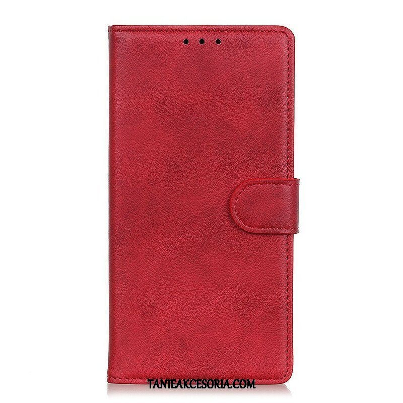 Etui Folio do Samsung Galaxy A42 5G Efekt Matowej Skóry