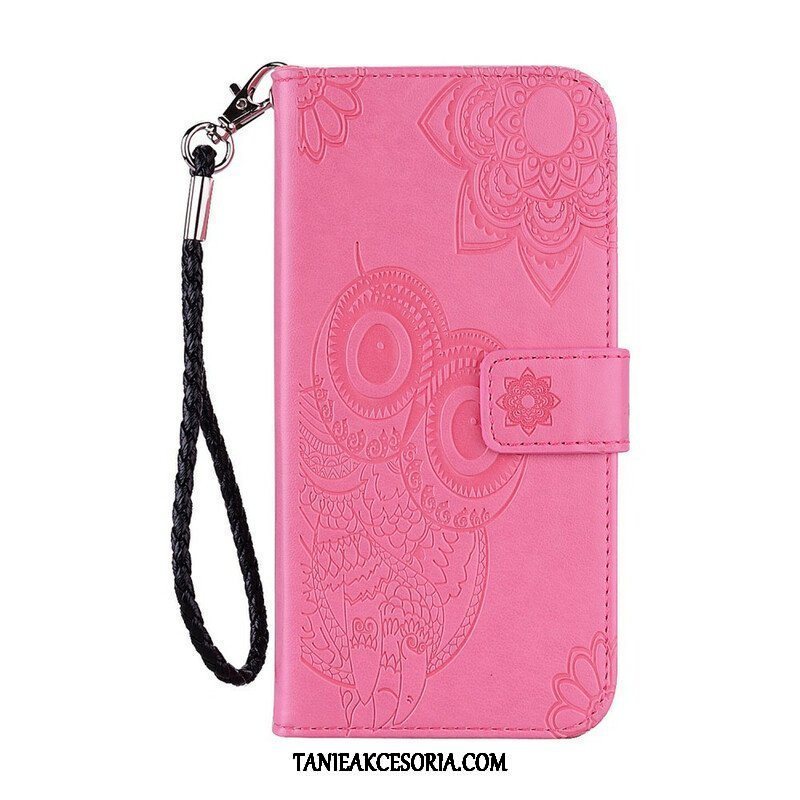 Etui Folio do Samsung Galaxy A42 5G Sowa Mandala I Smycz