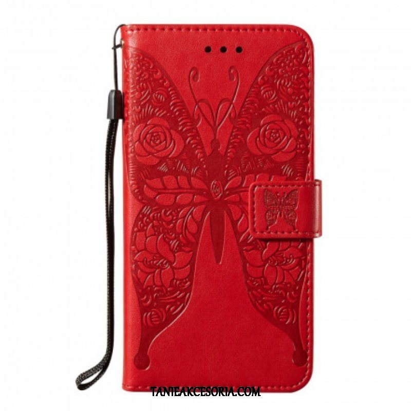 Etui Folio do Samsung Galaxy A52 4G / A52 5G / A52s 5G Motyl Kwiatowy Wzór