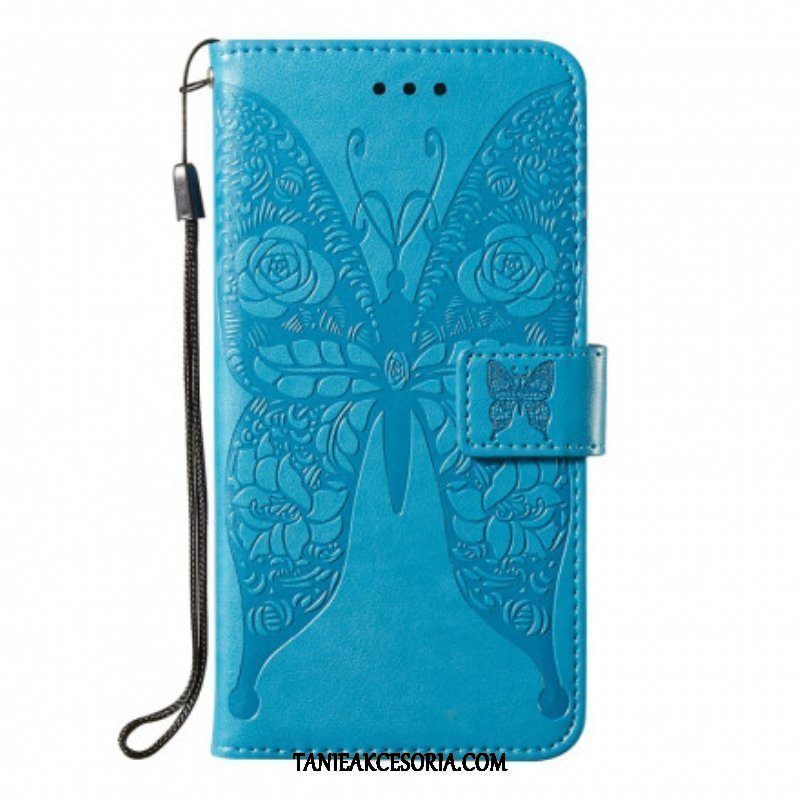 Etui Folio do Samsung Galaxy A52 4G / A52 5G / A52s 5G Motyl Kwiatowy Wzór