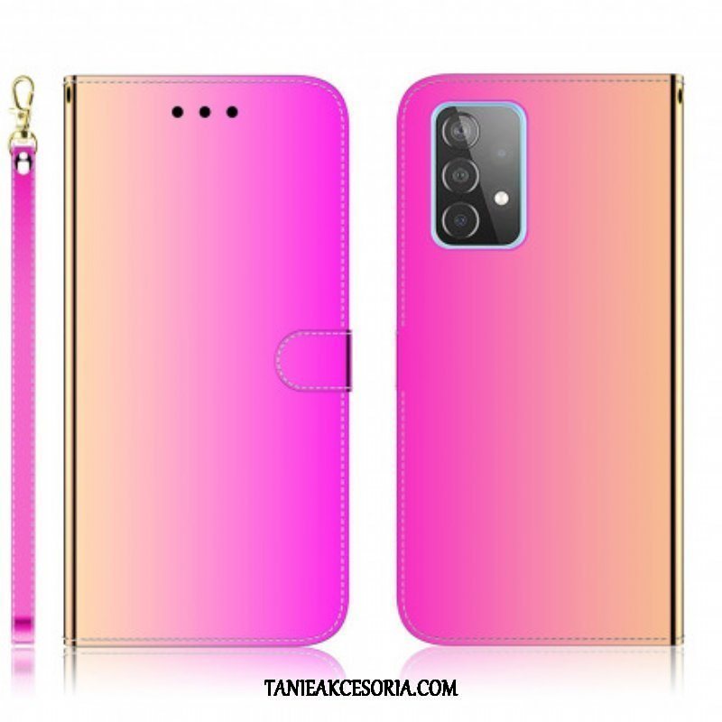 Etui Folio do Samsung Galaxy A52 4G / A52 5G / A52s 5G Osłona Lusterka Ze Sztucznej Skóry