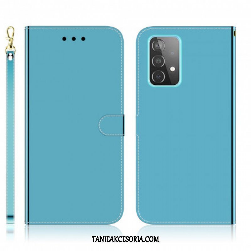 Etui Folio do Samsung Galaxy A52 4G / A52 5G / A52s 5G Osłona Lusterka Ze Sztucznej Skóry