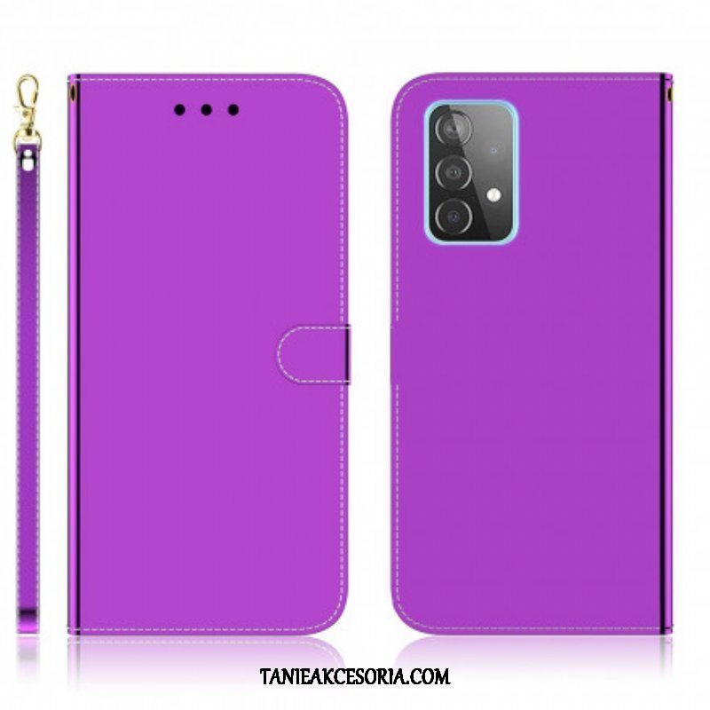 Etui Folio do Samsung Galaxy A52 4G / A52 5G / A52s 5G Osłona Lusterka Ze Sztucznej Skóry