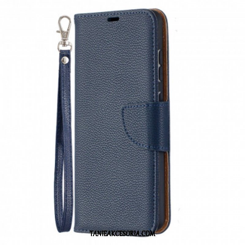 Etui Folio do Samsung Galaxy A52 4G / A52 5G / A52s 5G Skórzany Futerał Liczi Rabat Ukośne