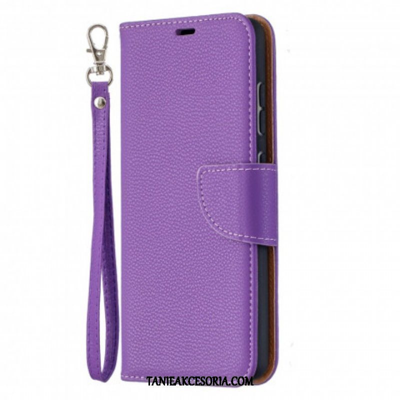 Etui Folio do Samsung Galaxy A52 4G / A52 5G / A52s 5G Skórzany Futerał Liczi Rabat Ukośne