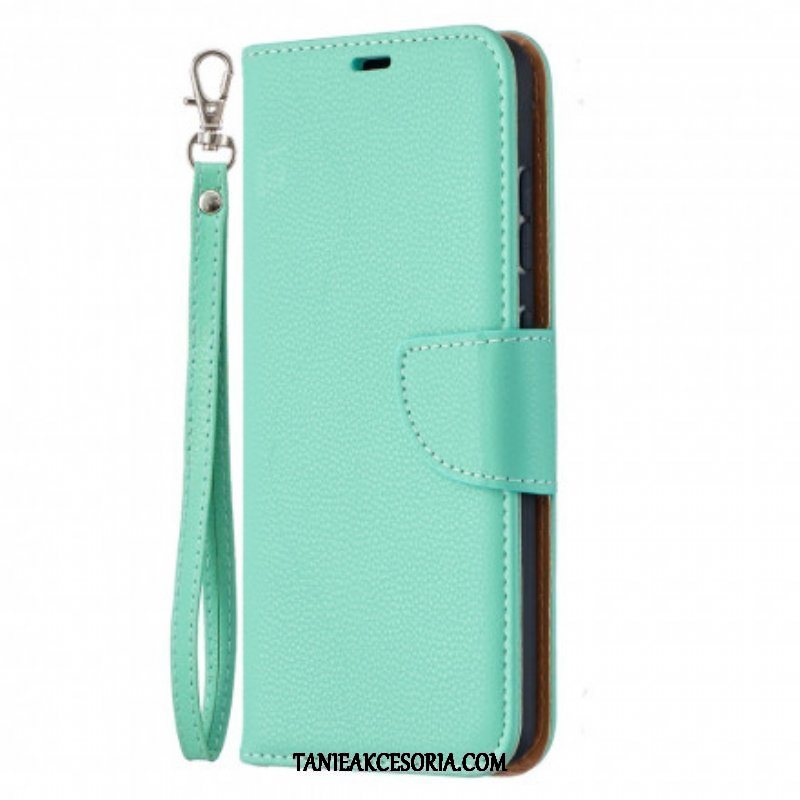 Etui Folio do Samsung Galaxy A52 4G / A52 5G / A52s 5G Skórzany Futerał Liczi Rabat Ukośne