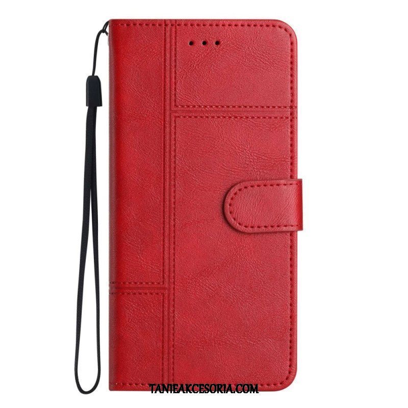 Etui Folio do Samsung Galaxy A53 5G z Łańcuch Biznes W Smyczy