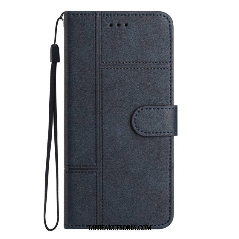 Etui Folio do Samsung Galaxy A53 5G z Łańcuch Biznes W Smyczy